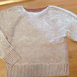 Striped Cream and Brown Women's Sweater